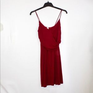 Large burgundy summer dress